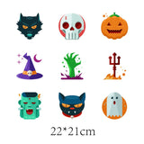 Popxstar Halloween Demon Eyes Patch Clothing Thermoadhesive Patches on Clothes Pumpkin Bat Iron-on Transfers Punk Stickers for T-shirts