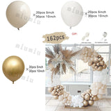 Popxstar White Metal Gold Balloon Garland Arch Kit Girl Propose Wedding Party Latex Birthday Ballons Gender Reveal Baby Shower Decoration