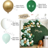 Popxstar Macaron Sage Green Gold Balloon Garland Arch Kit Kids Birthday Wedding Party Orange Latex Baby Shower Decoration Balloons