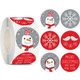 Popxstar 500pcs Christmas Round Labels Thank You Kraft Stickers Wedding Gift Envelope Sealing Label Stickers Stationery Scrapbooking