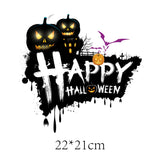 Popxstar Halloween Demon Eyes Patch Clothing Thermoadhesive Patches on Clothes Pumpkin Bat Iron-on Transfers Punk Stickers for T-shirts