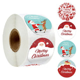 Popxstar 500pcs Christmas Round Labels Thank You Kraft Stickers Wedding Gift Envelope Sealing Label Stickers Stationery Scrapbooking