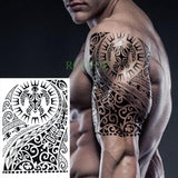 Popxstar teenagers over knee tattoo men small men's tattoos Waterproof Temporary Tattoo Stickers Tribal Totem Fake Tatto Flash Tatoo Body art Back Leg Arm belly big size for Women Men girl