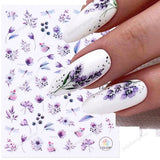 Popxstar Nail Art Stickers Water Decals Eyes Stripe Nail Art Decorations for Manicure Accessories Press on Nails Foil Stickers and Decals