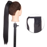 Popxstar Synthetic Corn Wavy Long Ponytail  Hairpiece Wrap on Clip Hair Extensions Ombre Brown Pony Tail Blonde Fack Hair