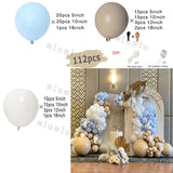Popxstar Double Apricot Nude Balloon Garland Arch Kit Macaron Blue Kids Birthday Party Decor Latex Baby Shower Wedding Ballons Decoration