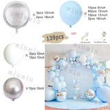 Popxstar White Metal Gold Balloon Garland Arch Kit Girl Propose Wedding Party Latex Birthday Ballons Gender Reveal Baby Shower Decoration