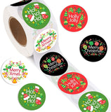 Popxstar 500pcs Christmas Round Labels Thank You Kraft Stickers Wedding Gift Envelope Sealing Label Stickers Stationery Scrapbooking