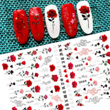 Popxstar Nail Art Stickers Water Decals Eyes Stripe Nail Art Decorations for Manicure Accessories Press on Nails Foil Stickers and Decals