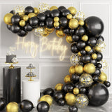 Popxstar Black Gold Balloon Garland Arch Kit Confetti Latex Ballon Birthday Party Decor Adult Graduation Baloon Wedding Decor Baby Shower