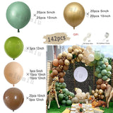 Popxstar Macaron Sage Green Gold Balloon Garland Arch Kit Kids Birthday Wedding Party Orange Latex Baby Shower Decoration Balloons