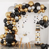 Popxstar Black Gold Balloon Garland Arch Kit Confetti Latex Ballon Birthday Party Decor Adult Graduation Baloon Wedding Decor Baby Shower