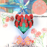 Popxstar 3D Pop UP Flower Greeting Cards Birthday Invitation Card Handmade Butterfly Thank You Postcard Wife Mom Girlfriend Teacher Gift