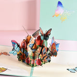 Popxstar 3D Pop UP Flower Greeting Cards Birthday Invitation Card Handmade Butterfly Thank You Postcard Wife Mom Girlfriend Teacher Gift