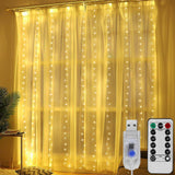 Popxstar Christmas Lights Led String Lights Curtain Decoration Waterproof Lamp USB Fairy Garland New Year Garden Christmas Tree Decor