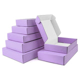 Popxstar  5pcs/10pcs/pink gift box Festival Party 3-layer corrugated purple display carton violet supports customized size printing logo