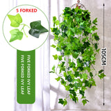 Popxstar Flower Planter Wall Hanging Wicker Rattam Basket Garden Vine Pot Plants Holder