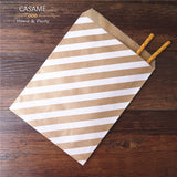 Popxstar 50pcs/ Lot treat candy bag high quality Party Favor Paper Bags Chevron Polka Dot Stripe Printed Paper craft Bags Bakery Bags