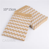 Popxstar 50pcs/ Lot treat candy bag high quality Party Favor Paper Bags Chevron Polka Dot Stripe Printed Paper craft Bags Bakery Bags